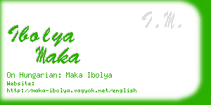 ibolya maka business card